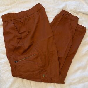 NWOT L Banana Republic Factory Brick Orange Tencel Cargo Joggers